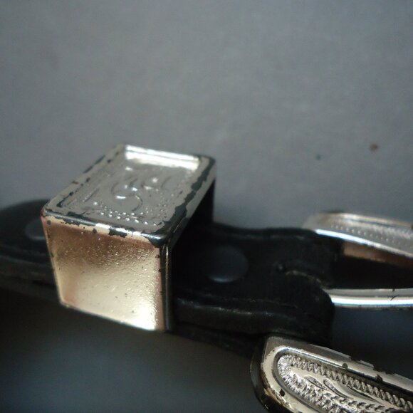 SIZE 28. Justice women\'s genuine leather metal braided belt. main image 8